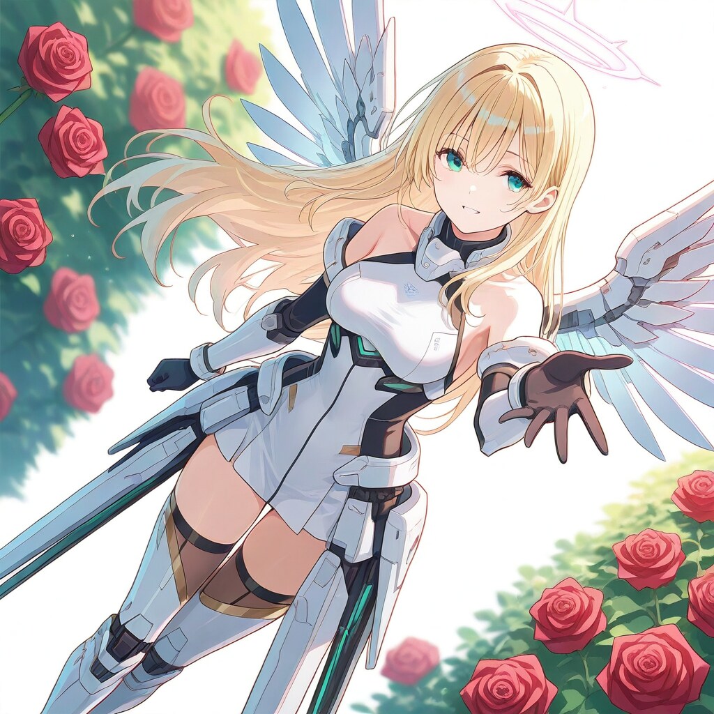 unicornで薔薇園のメカ天使250527