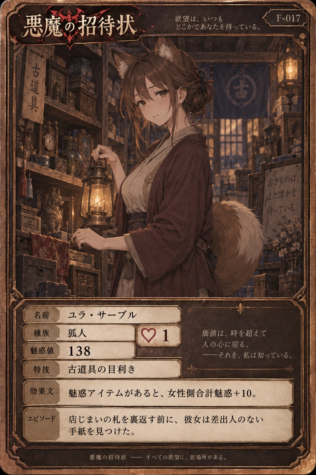 『悪魔の招待状』♡１カード