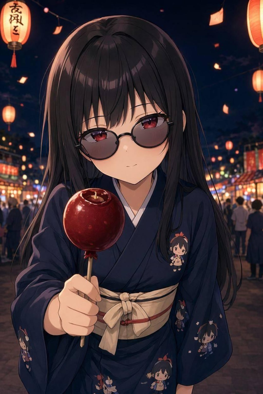 ししょちゃん灯籠を背負う