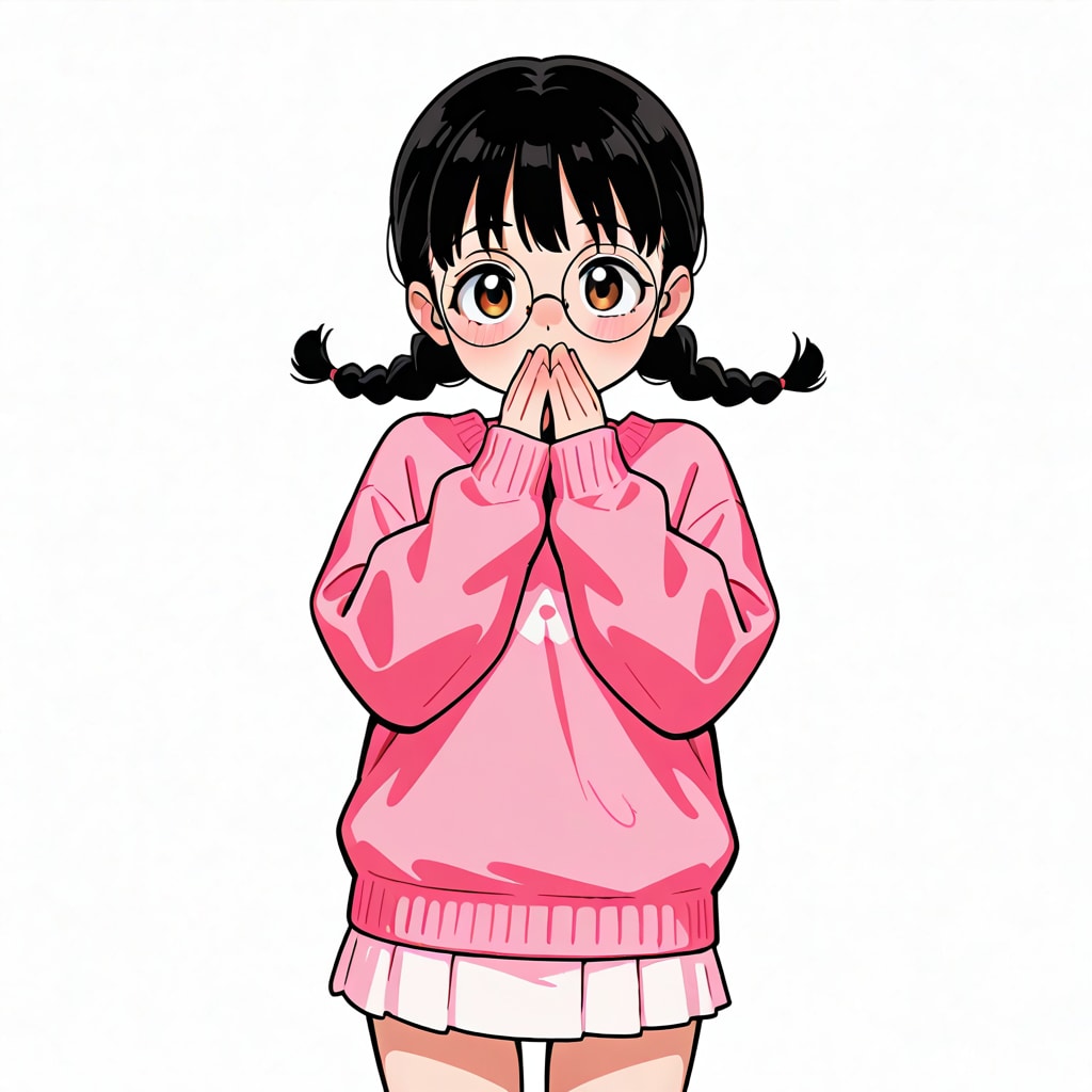 三つ編み眼鏡っ娘