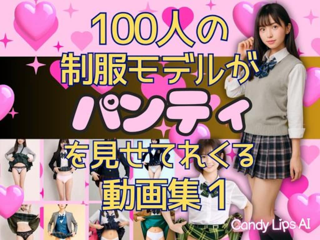 【50%OFF】 100人の制服モデルがパンティを見せてくれる動画集