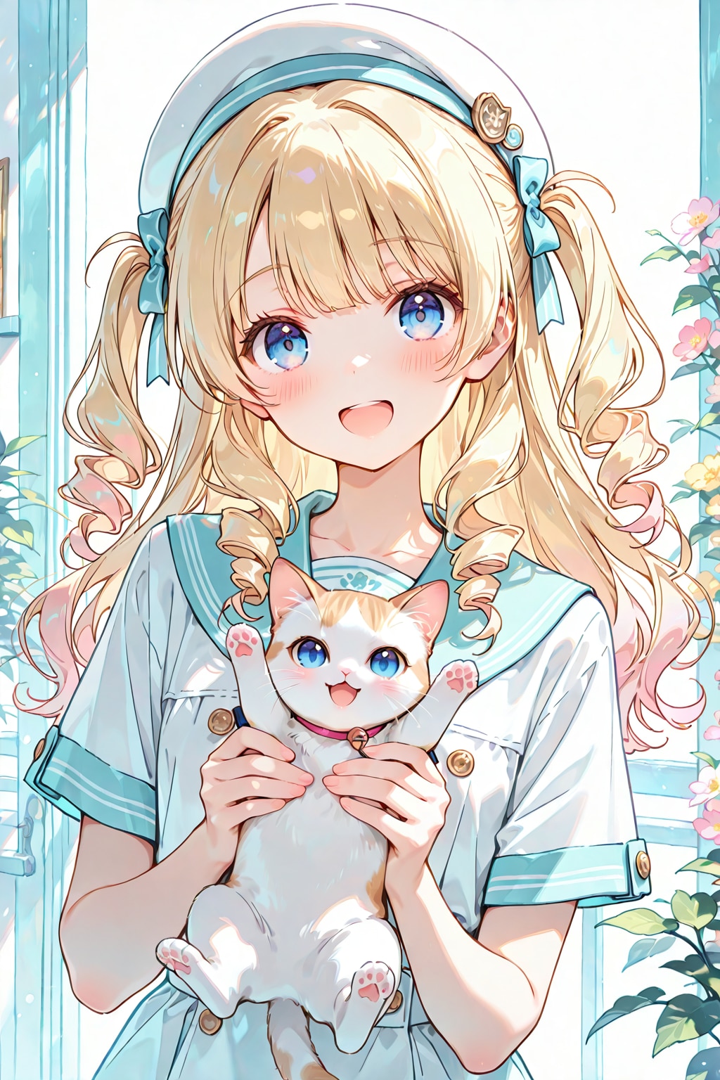 猫と金髪碧眼娘 | の人気AIイラスト・グラビア