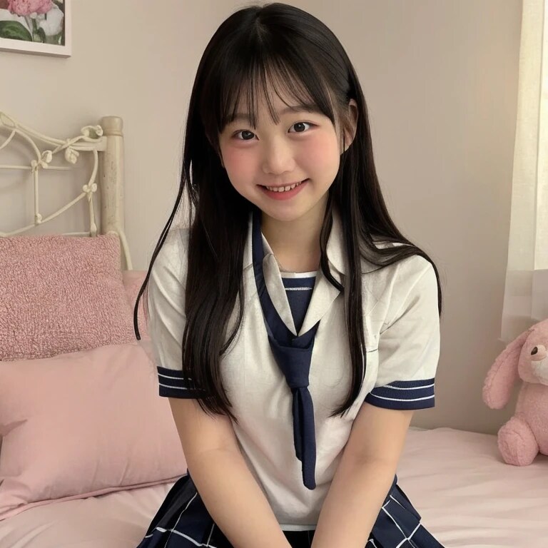 黒髪ロングで寝室の美女５９ | の人気AIイラスト・グラビア