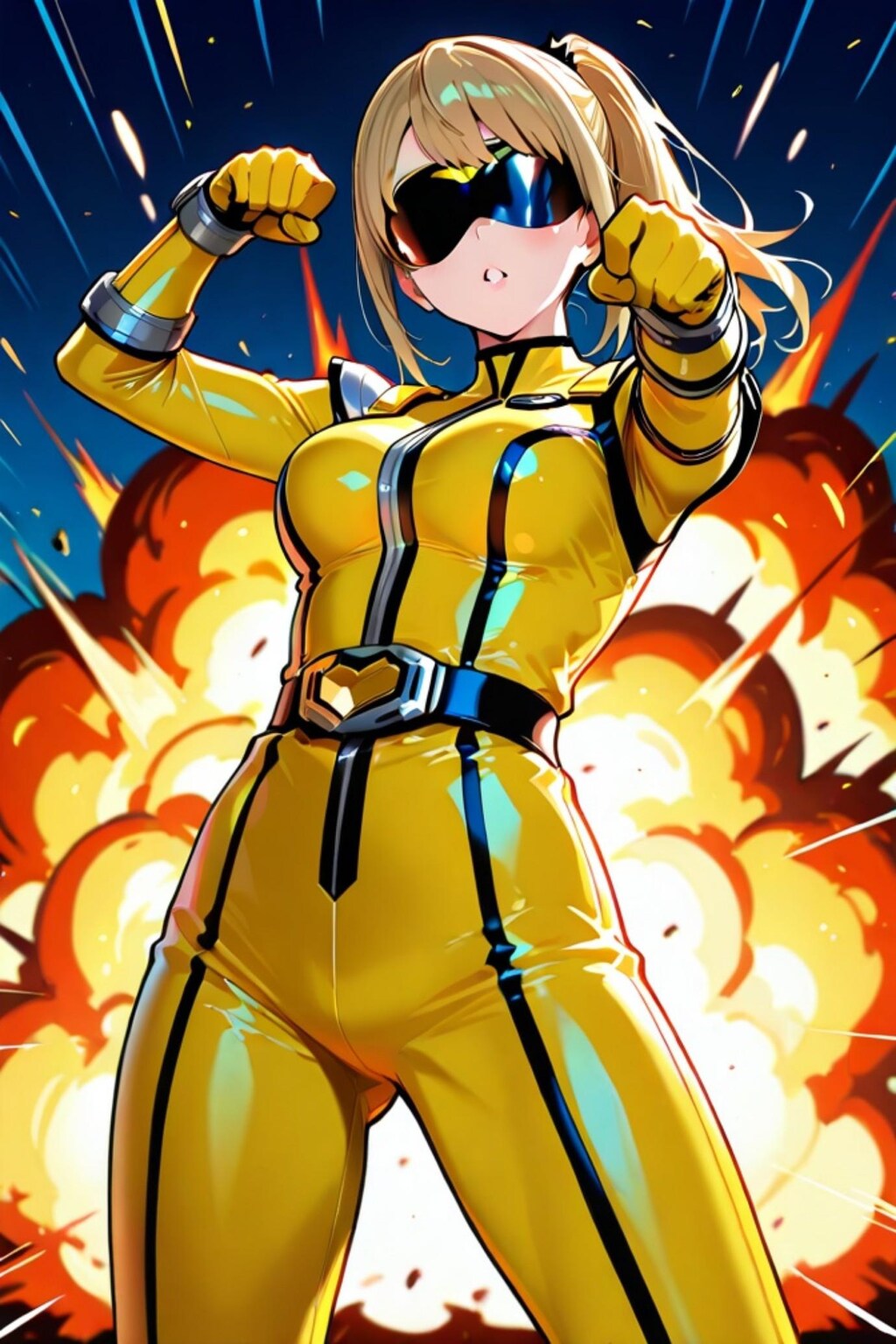 金髪の戦隊ヒロインちゃん