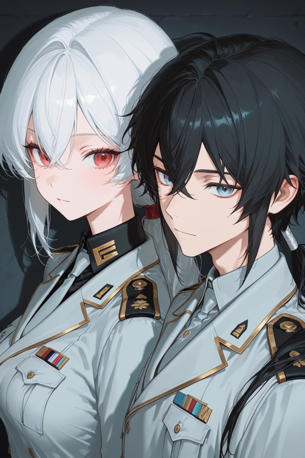 反対色の2人 | の人気AIイラスト・グラビア