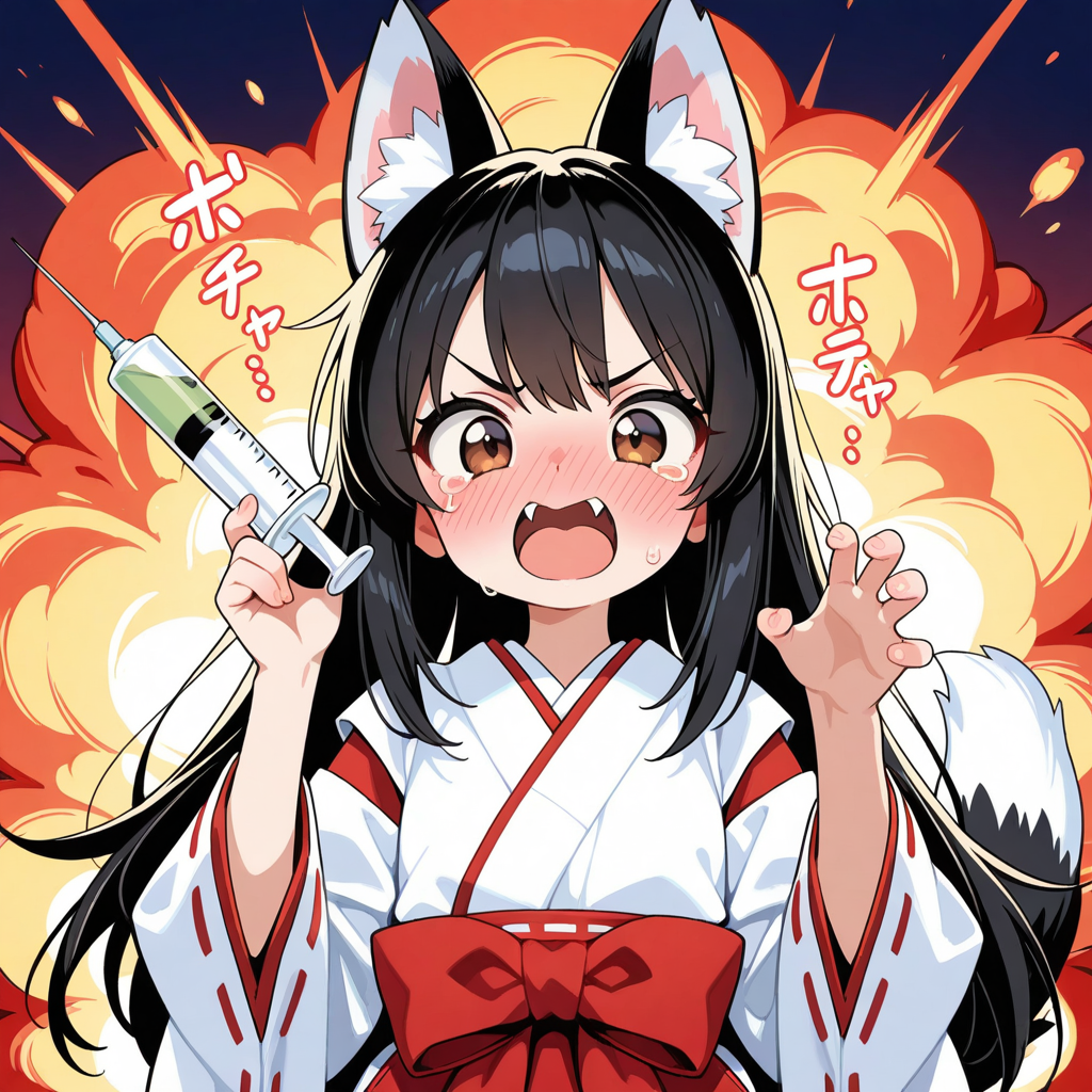 予防注射を受けさせられてお怒りのさくらちゃんに追われるとらねずみさま！！