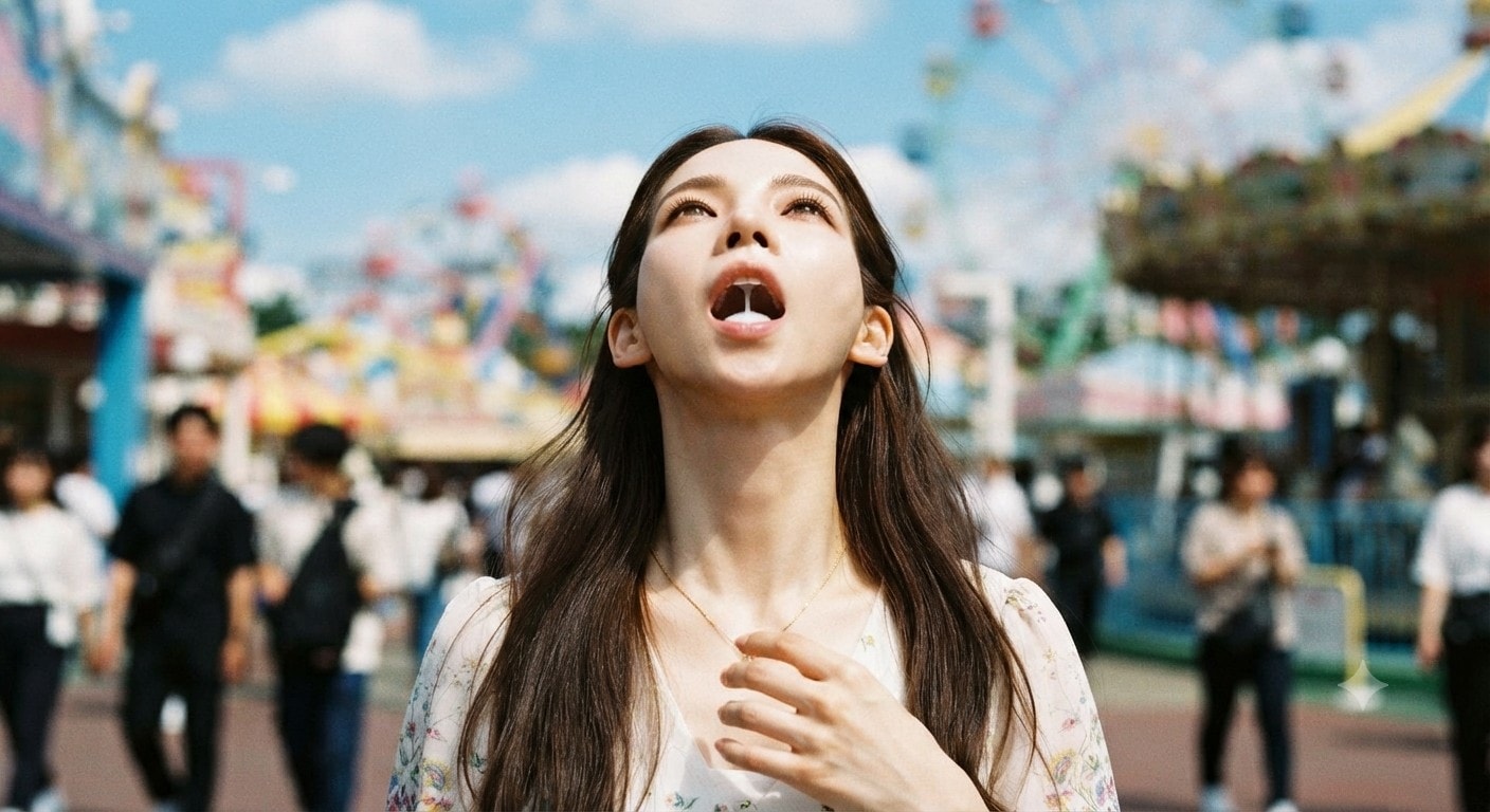 遊園地にて