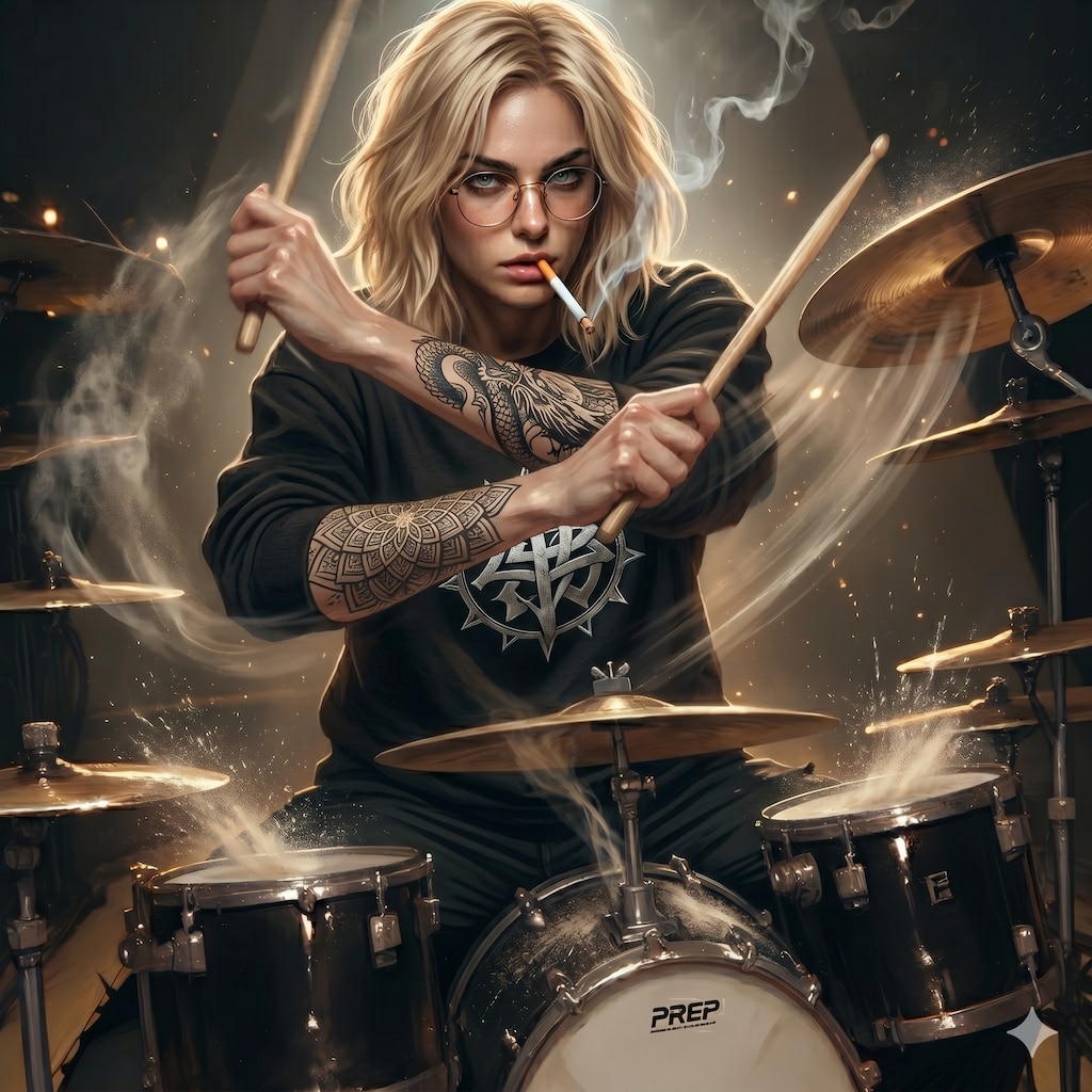 Come listen to me play the drums