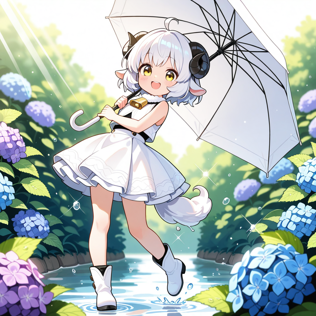 あっ、雨止みましたよ～♡