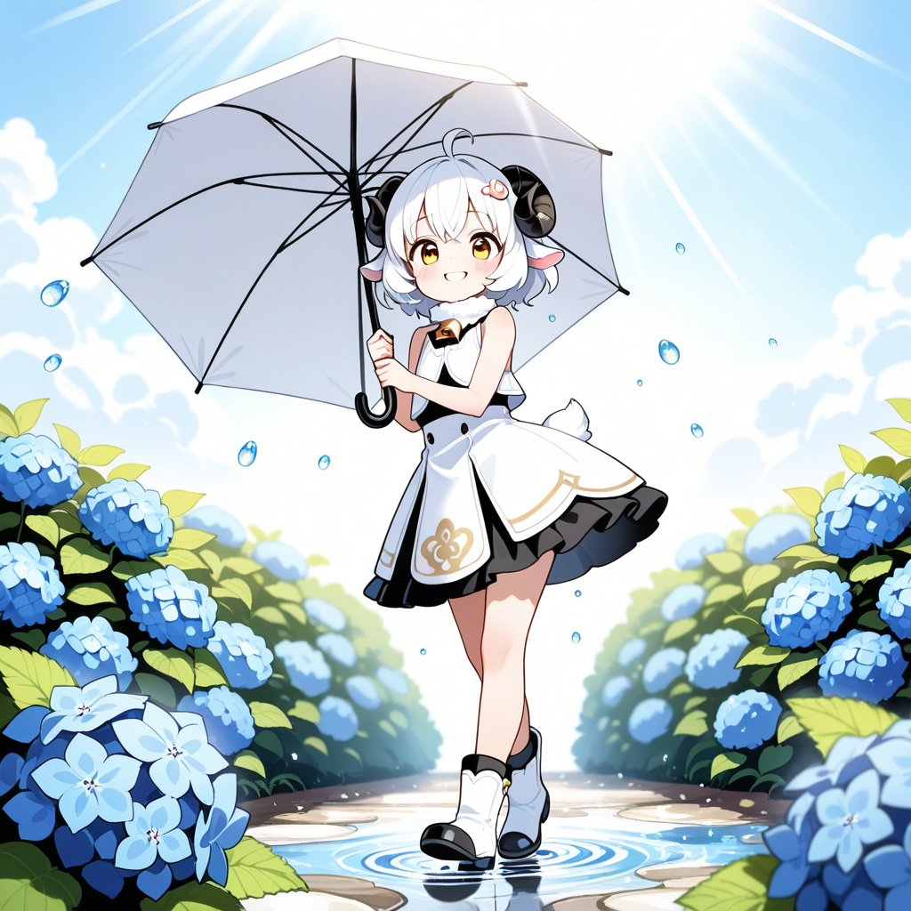 あっ、雨止みましたよ～♡
