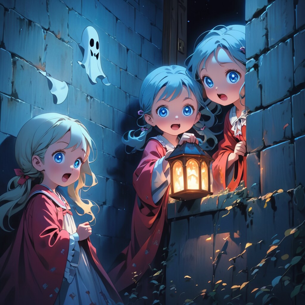 廃墟で美少女たちの肝試し