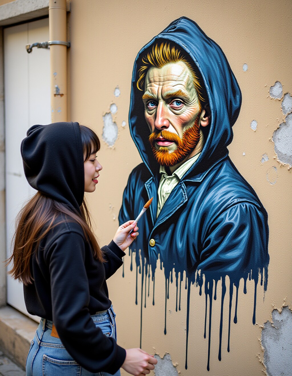 ストリートアート～「あなたが〇ンクシーでは？ゴッホさん」