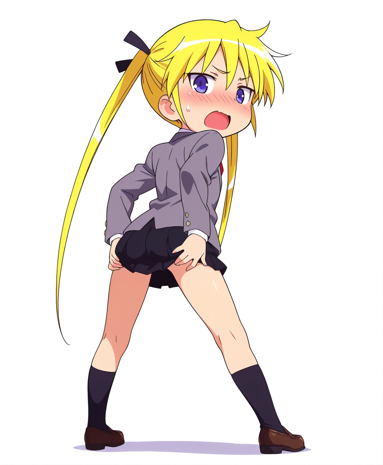 「ス…スカートが短すぎる…！？」