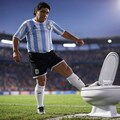 マラドーナに蹴られるトイレ 5枚目