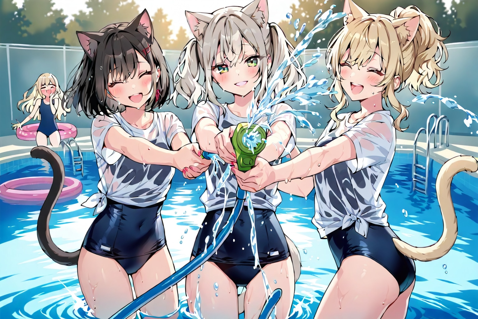 プール掃除のはずなんだけど！