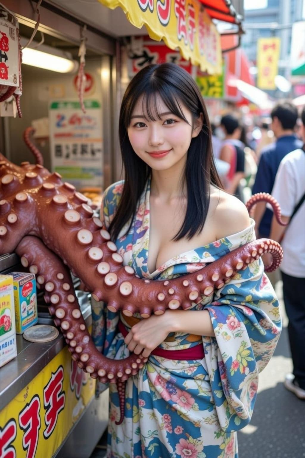 活きがいいタコを仕入れるたこ焼き屋さん
