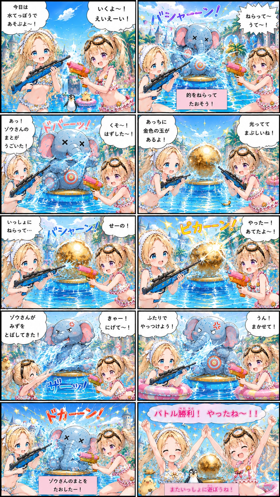 Hvem vinder kampen?（勝負の行方は？）
