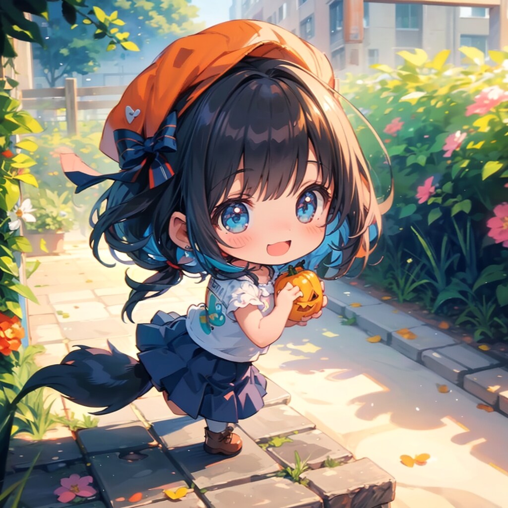 カボチャとちびちゃん。