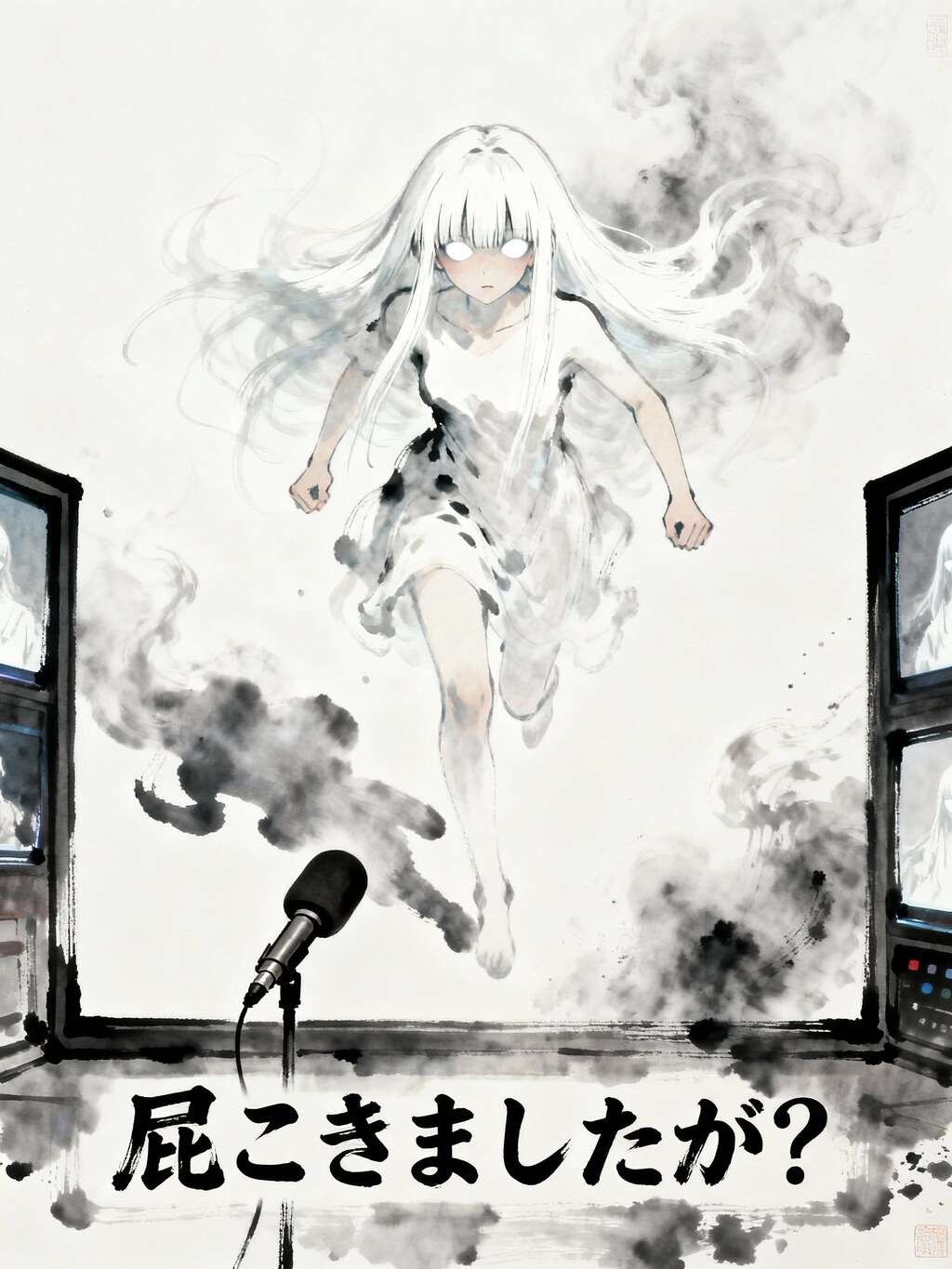 地縛霊にインタビュー中…