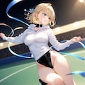 金髪ショート新体操美少女 2枚目