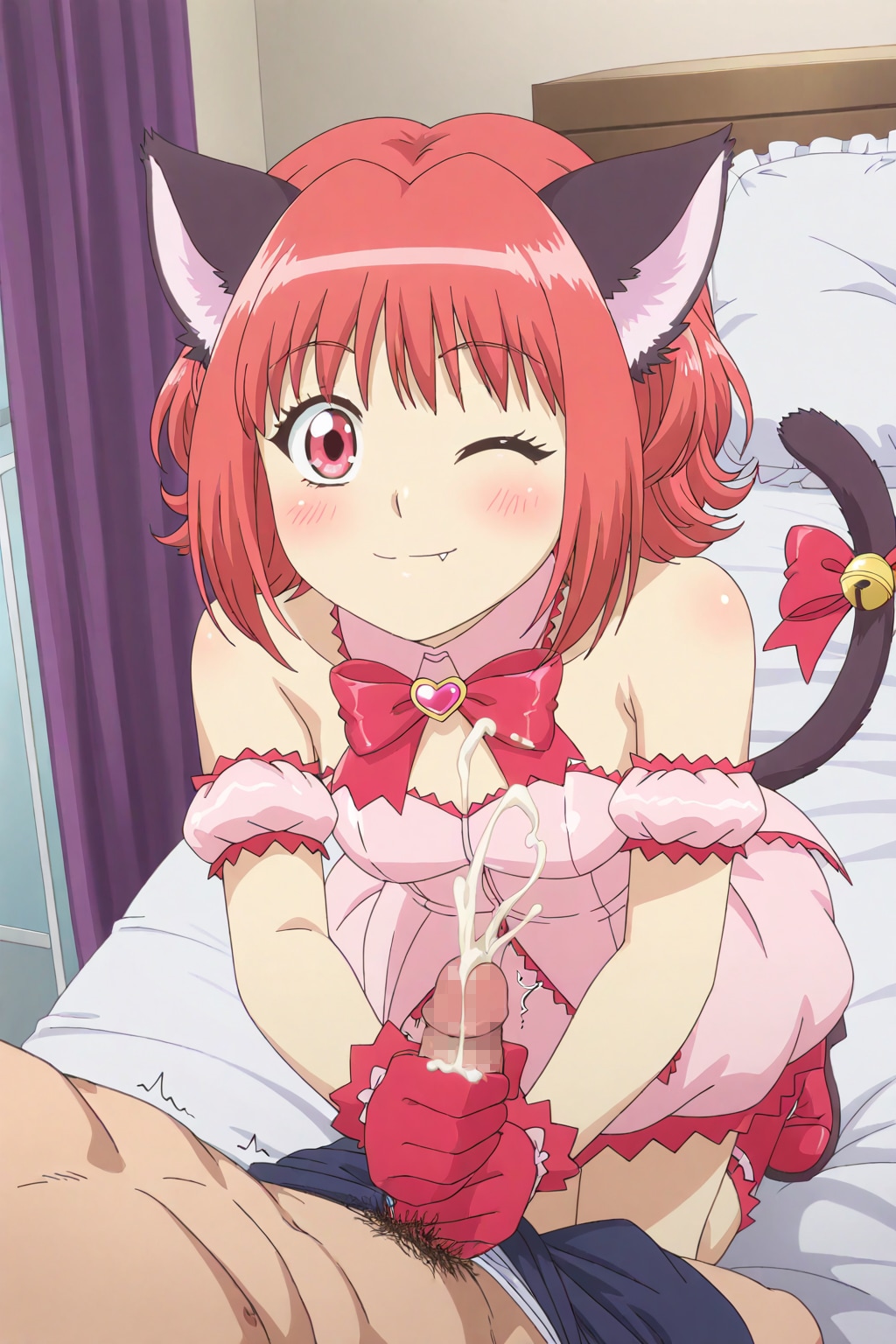 ご奉仕するにゃん!!(手袋コキ)