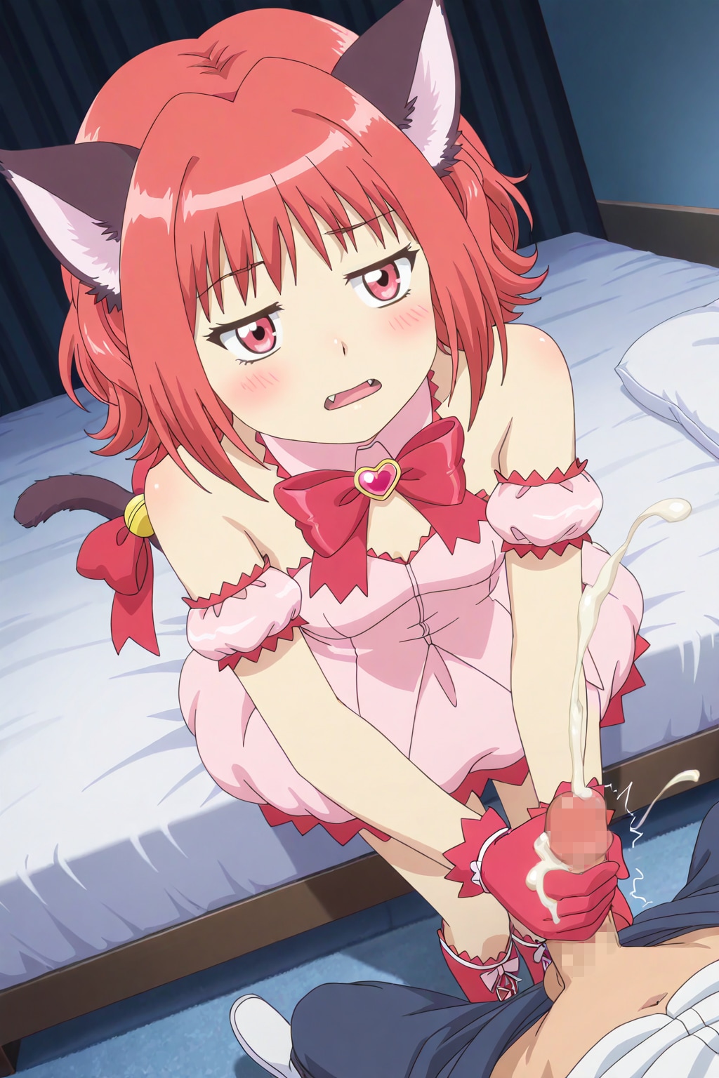 ご奉仕するにゃん!!(手袋コキ)