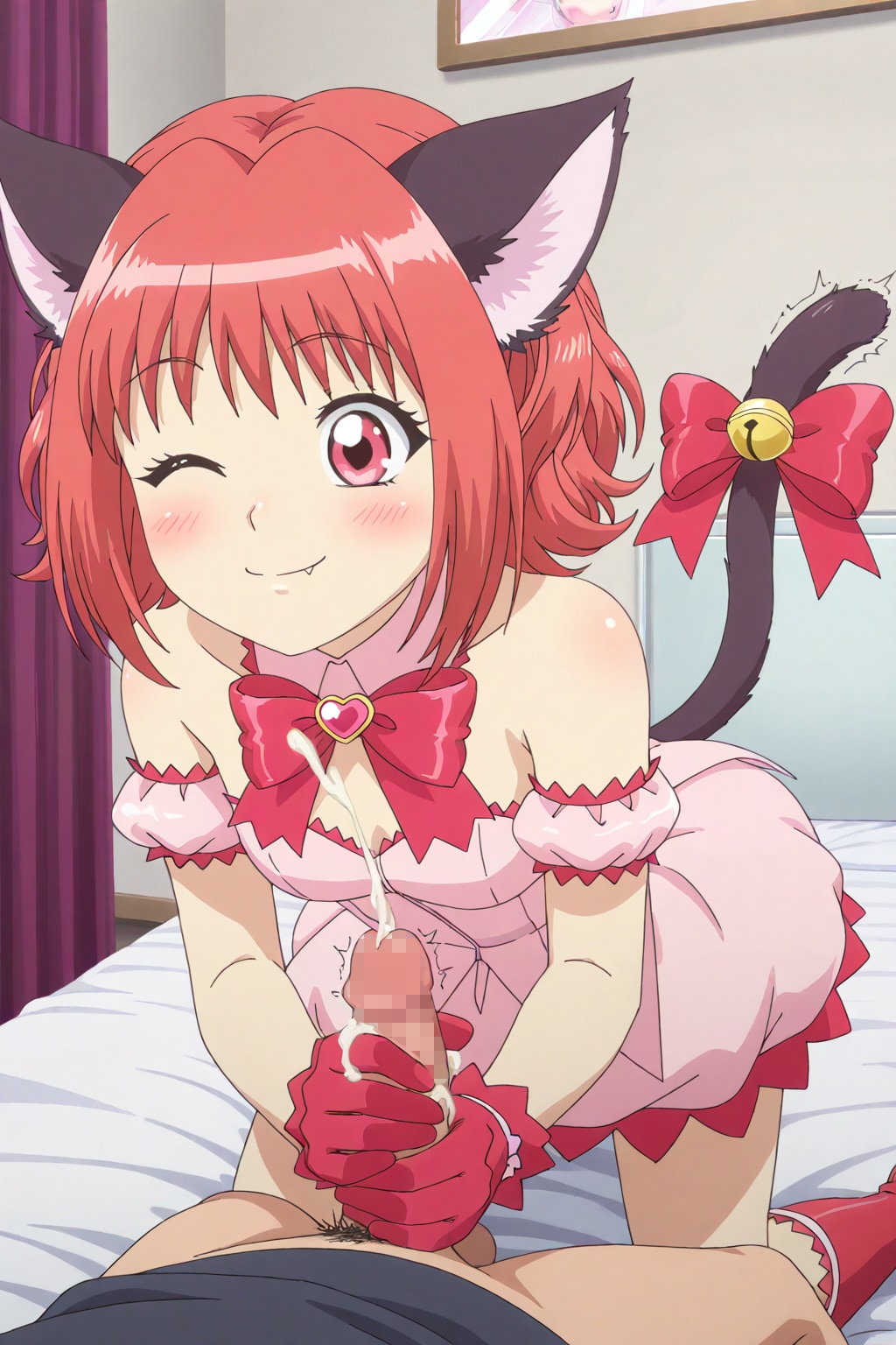 ご奉仕するにゃん!!(手袋コキ)
