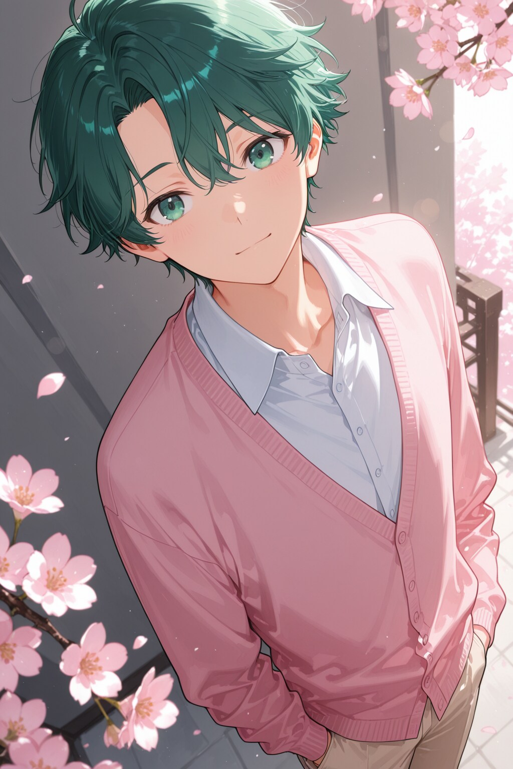 花びらの向こうの微笑み