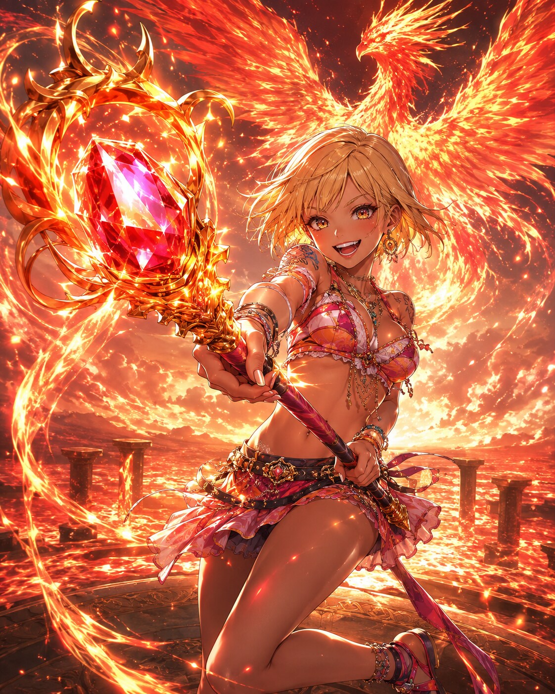 金髪ギャル 火属性魔法使い