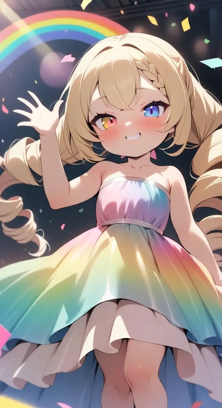 色んな色の髪の毛と瞳とドレス