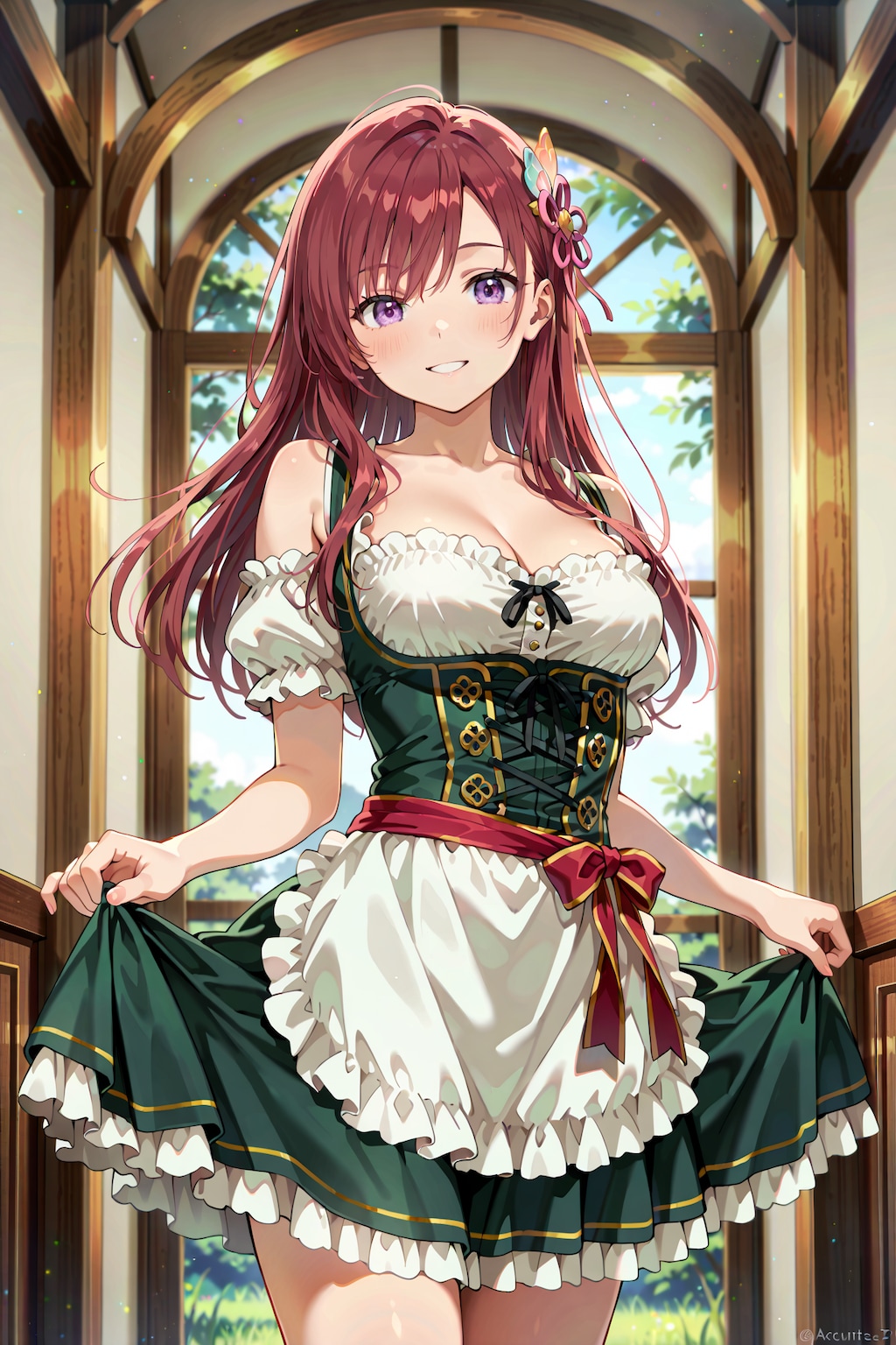 洋館とディアンドル娘 Y726