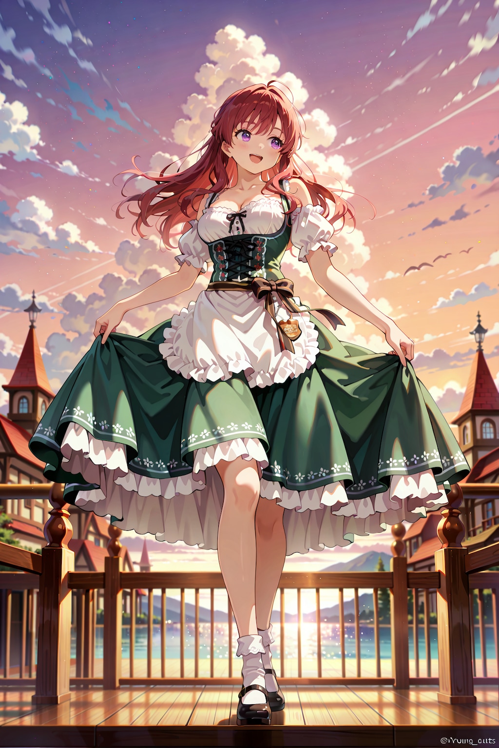 洋館とディアンドル娘 Y726