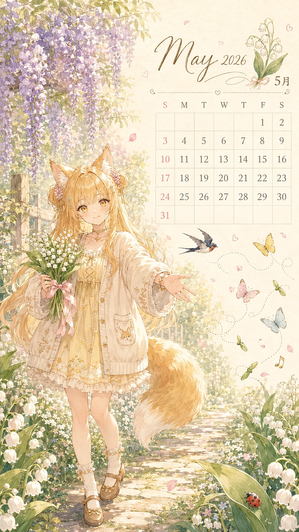 May Beneath the Wisteria Sky
