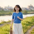 普通の美少女　朝のイヌの散歩 2枚目