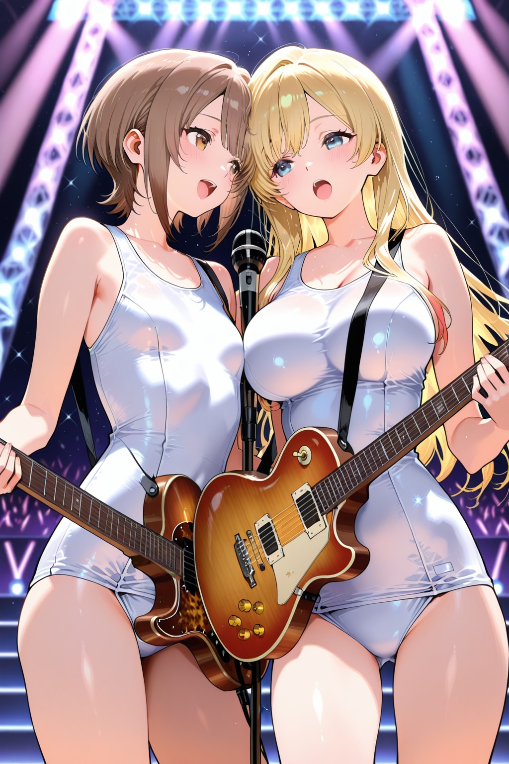 白スク百合バンド