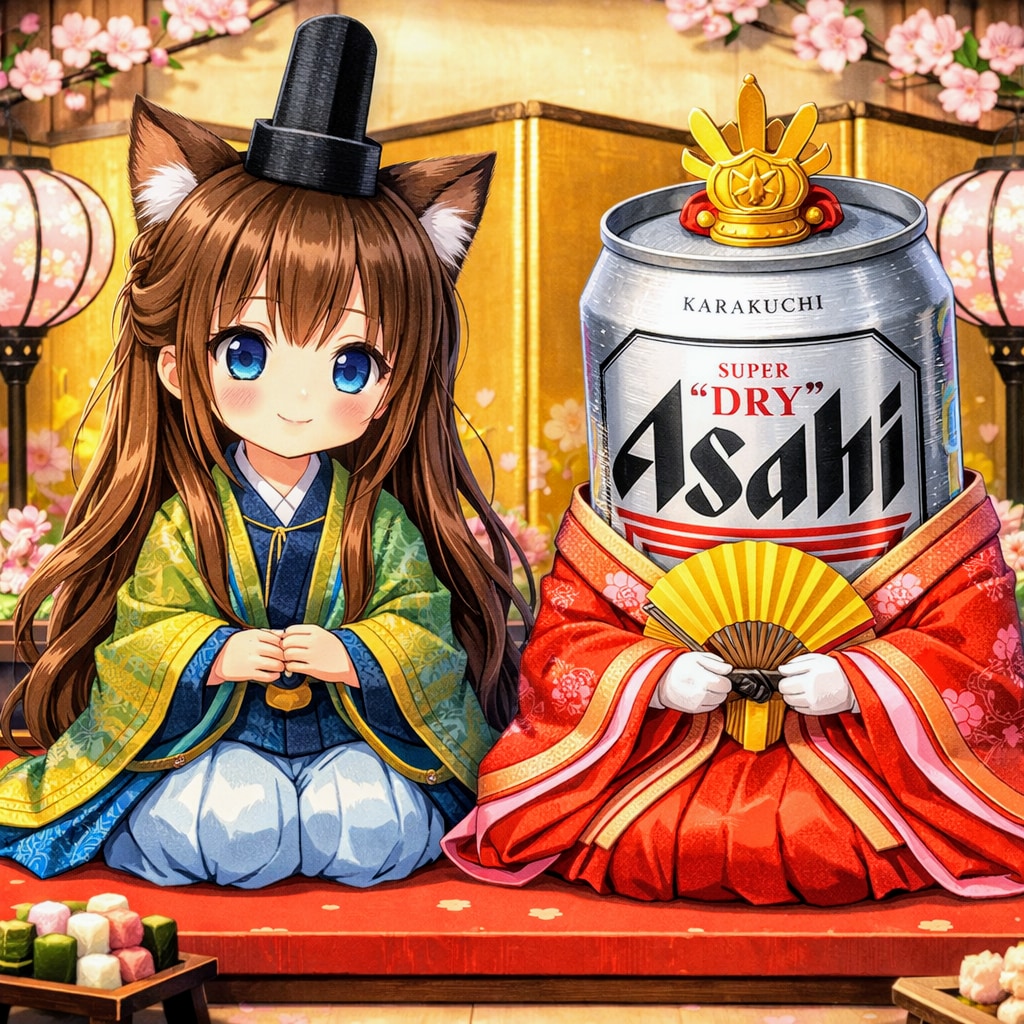 ひな人形の小さな女の子