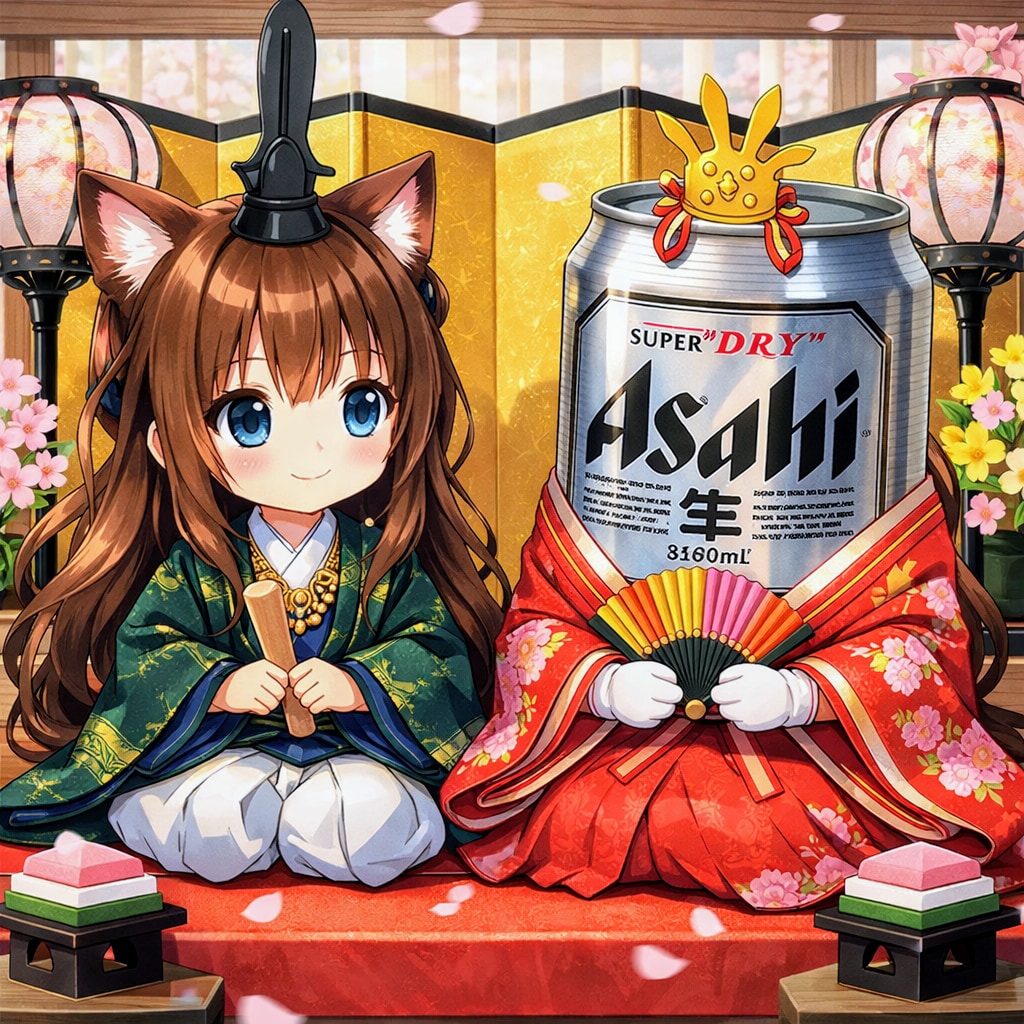 ひな人形の小さな女の子