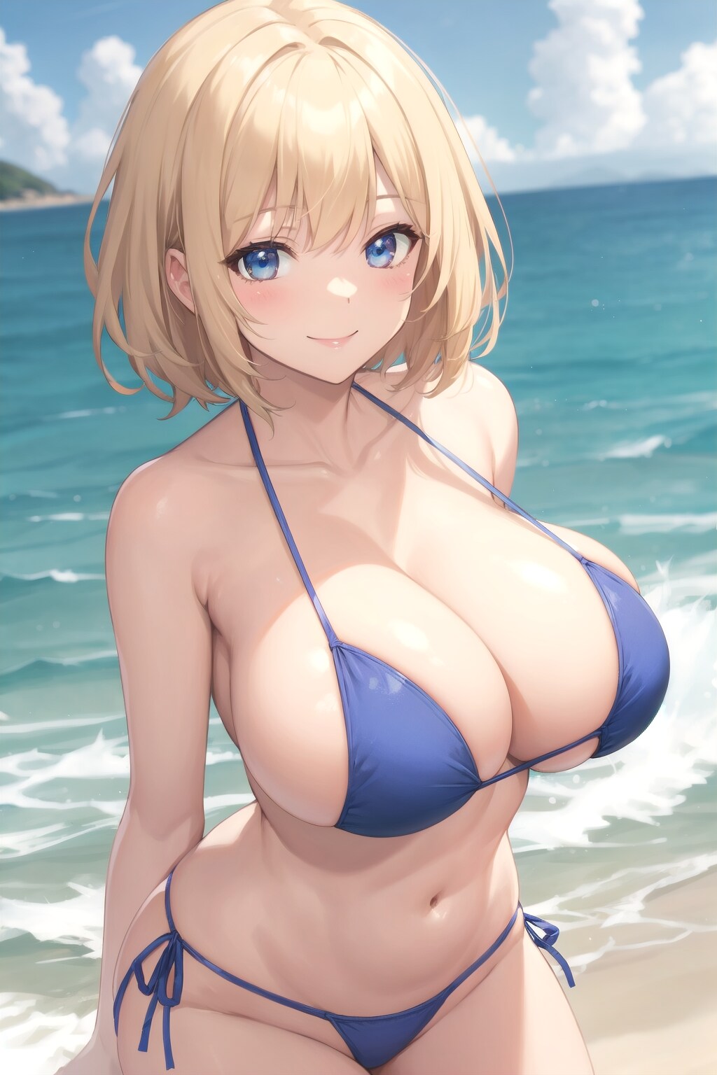 砂浜の色々な美女