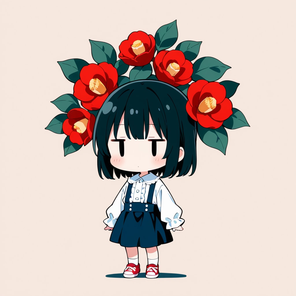 つばきの花を愛でる