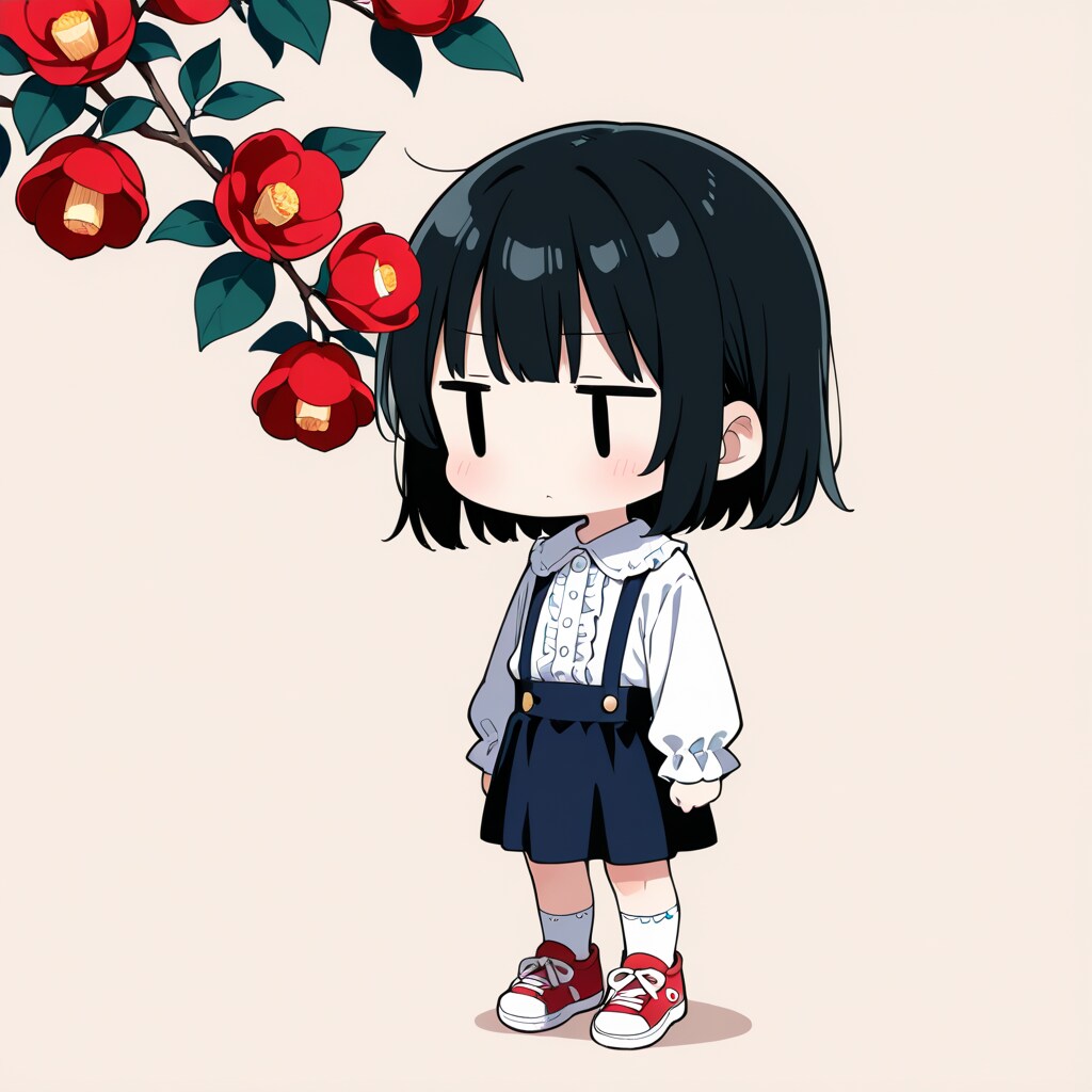 つばきの花を愛でる