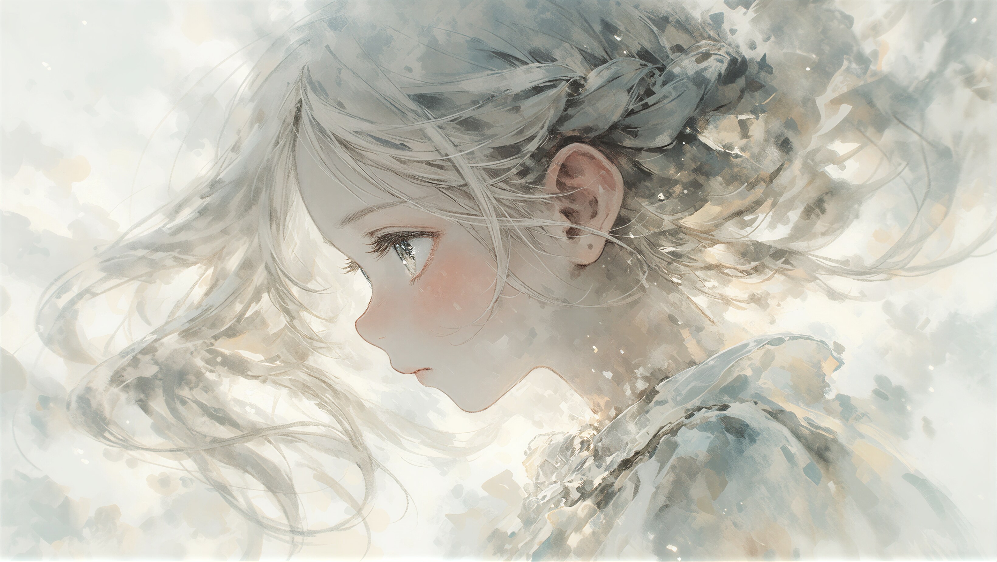 銀白の髪 | の人気AIイラスト・グラビア