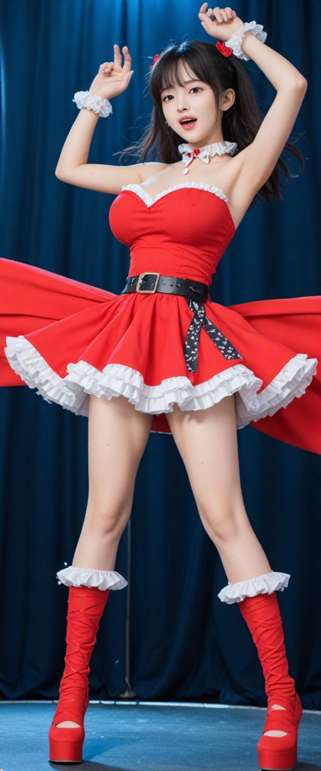ミニスカサンタ風