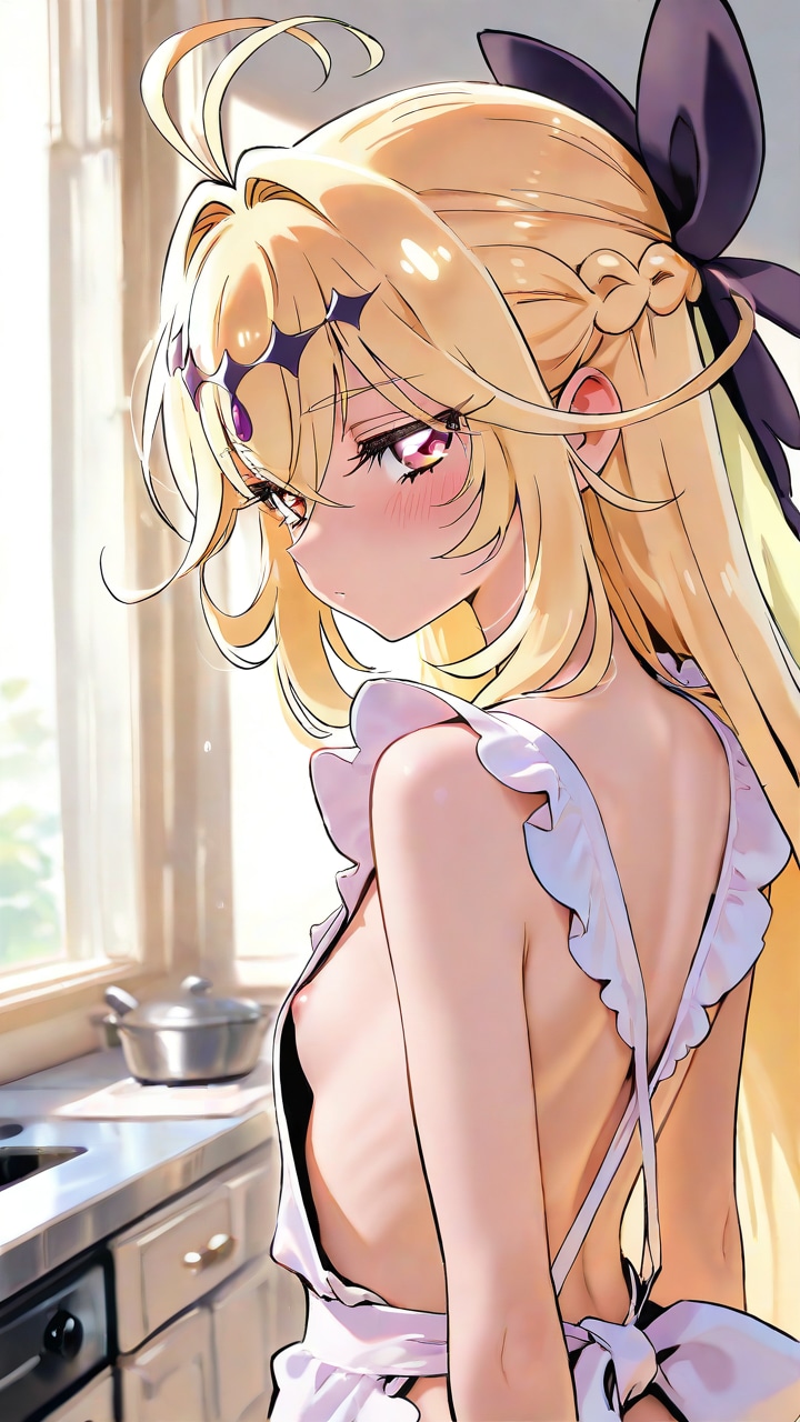 シャドるる裸エプロン