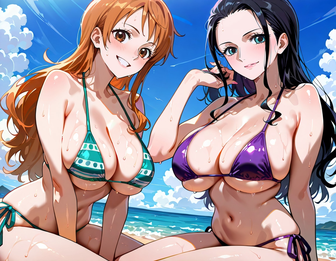 ナミとロビンのマイクロビキニ