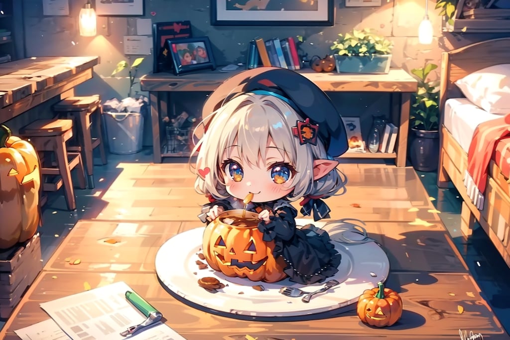 カボチャを彫った道具 (左前付。