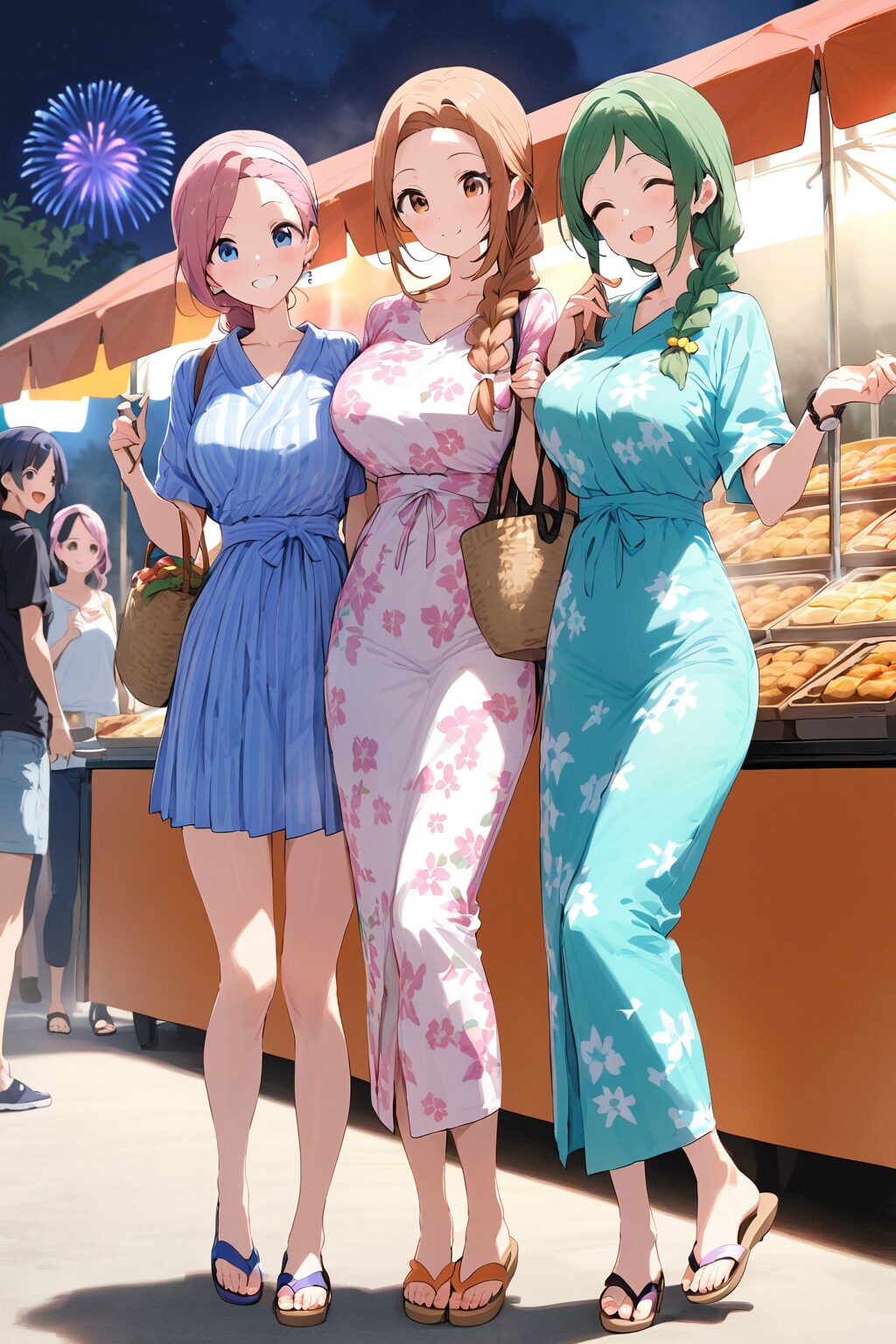 ちち生夏祭り | の人気AIイラスト・グラビア