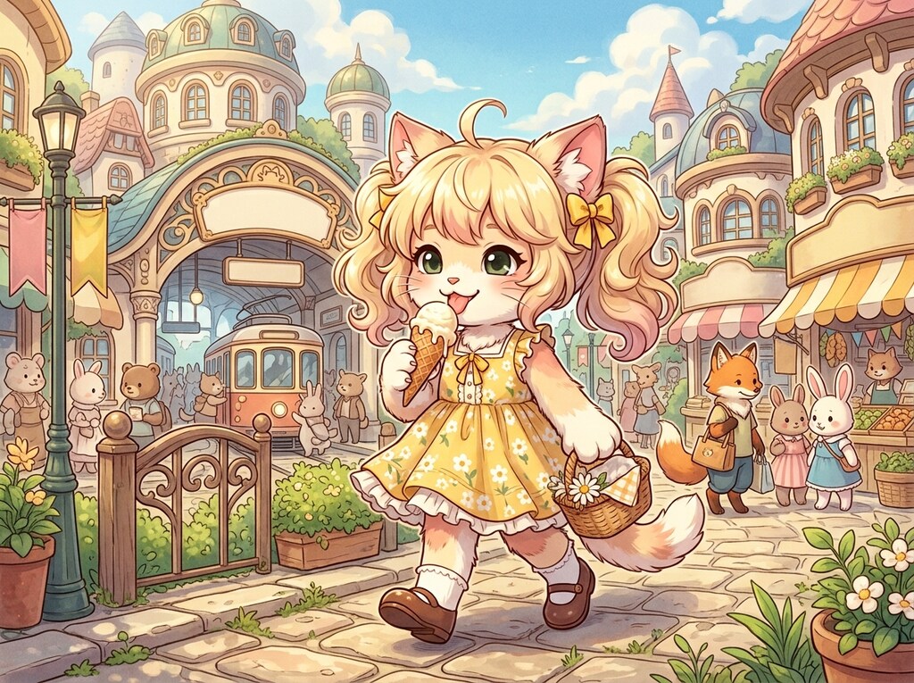 にゃんことアイスクリーム