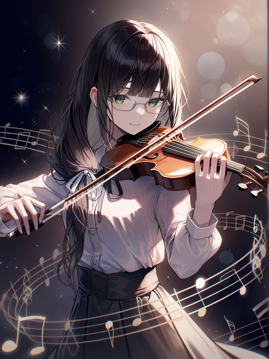 playing the violin