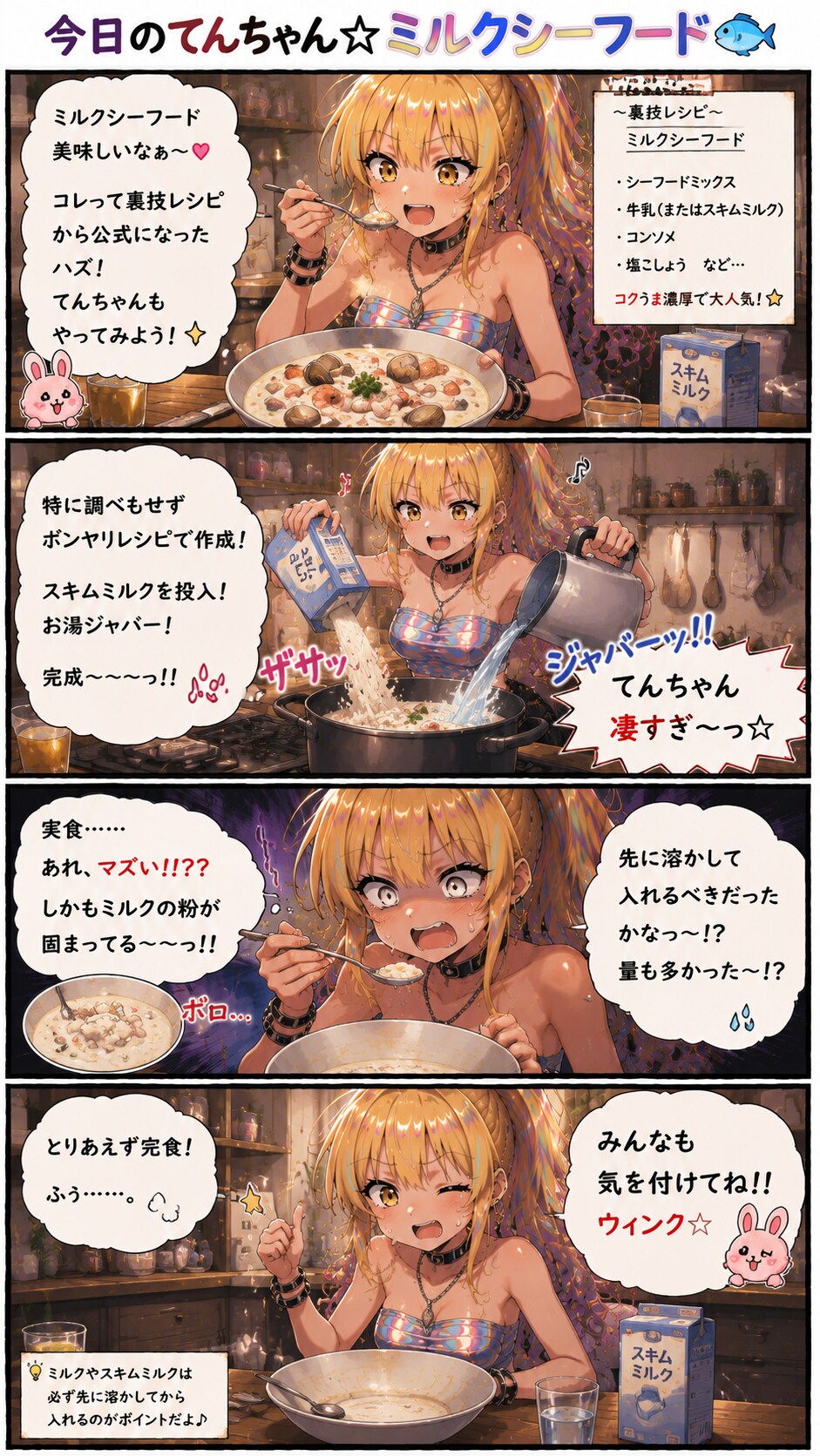 今日のてんちゃん☆ミルクシーフード編