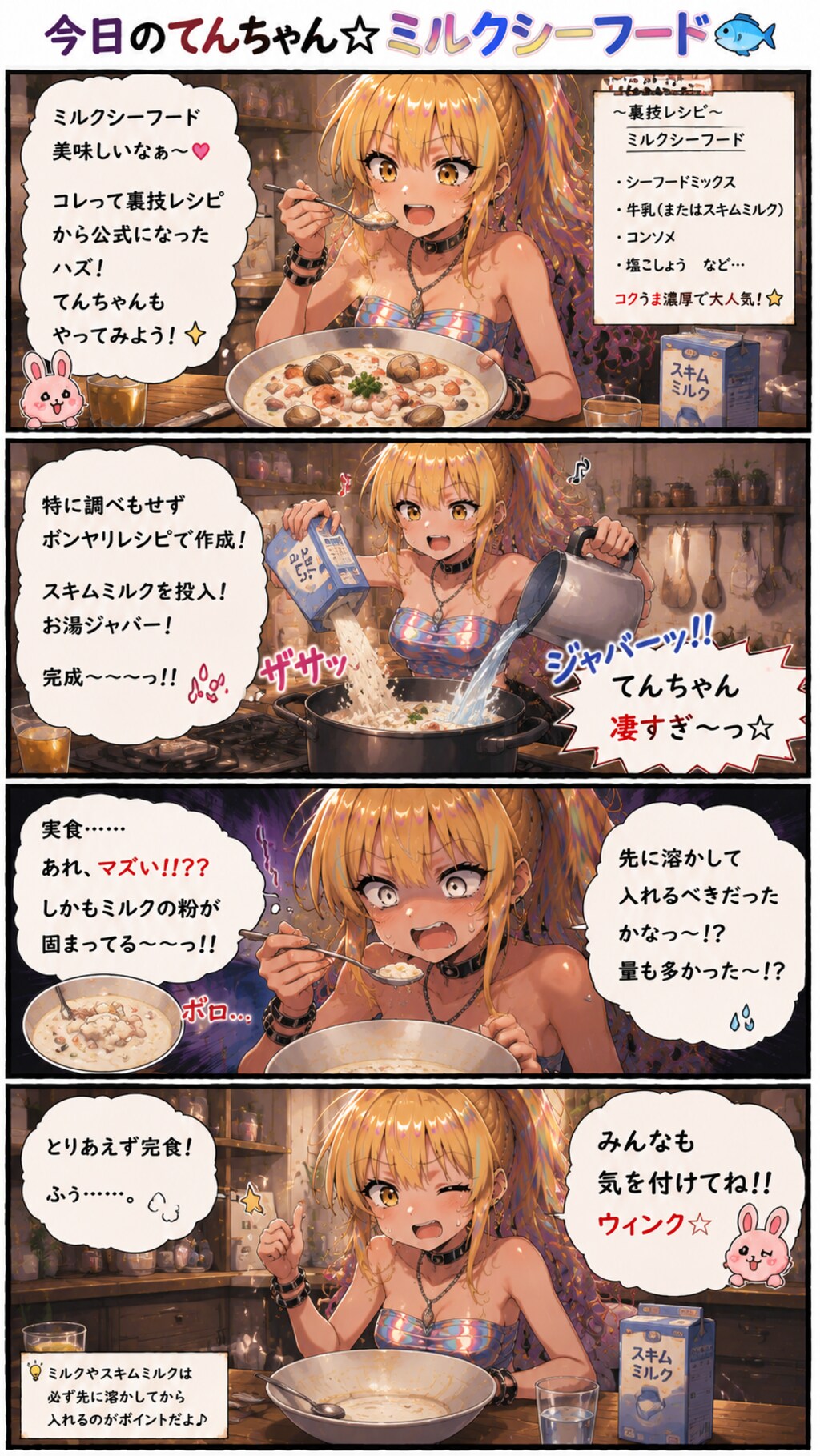 今日のてんちゃん☆ミルクシーフード編